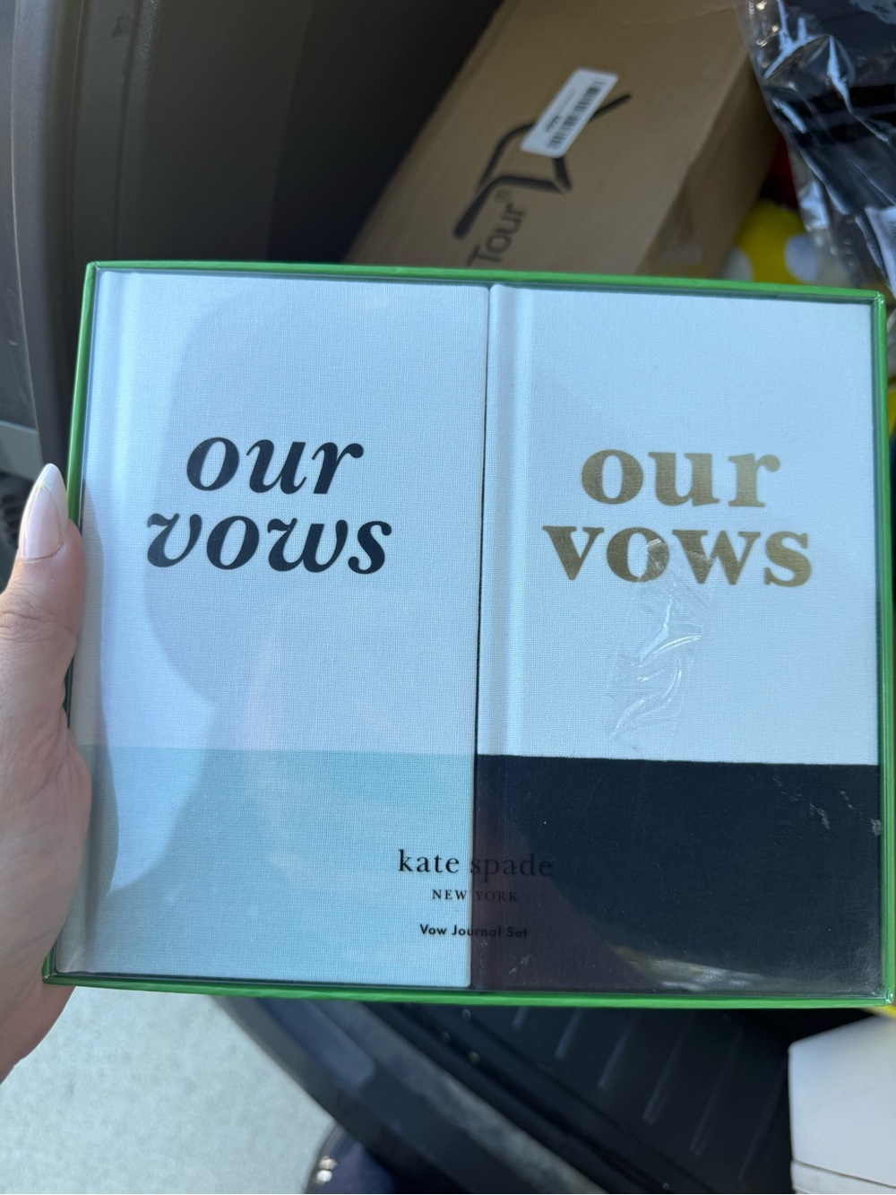 kate spade Our Vows Set - White, Black, Gold Accents